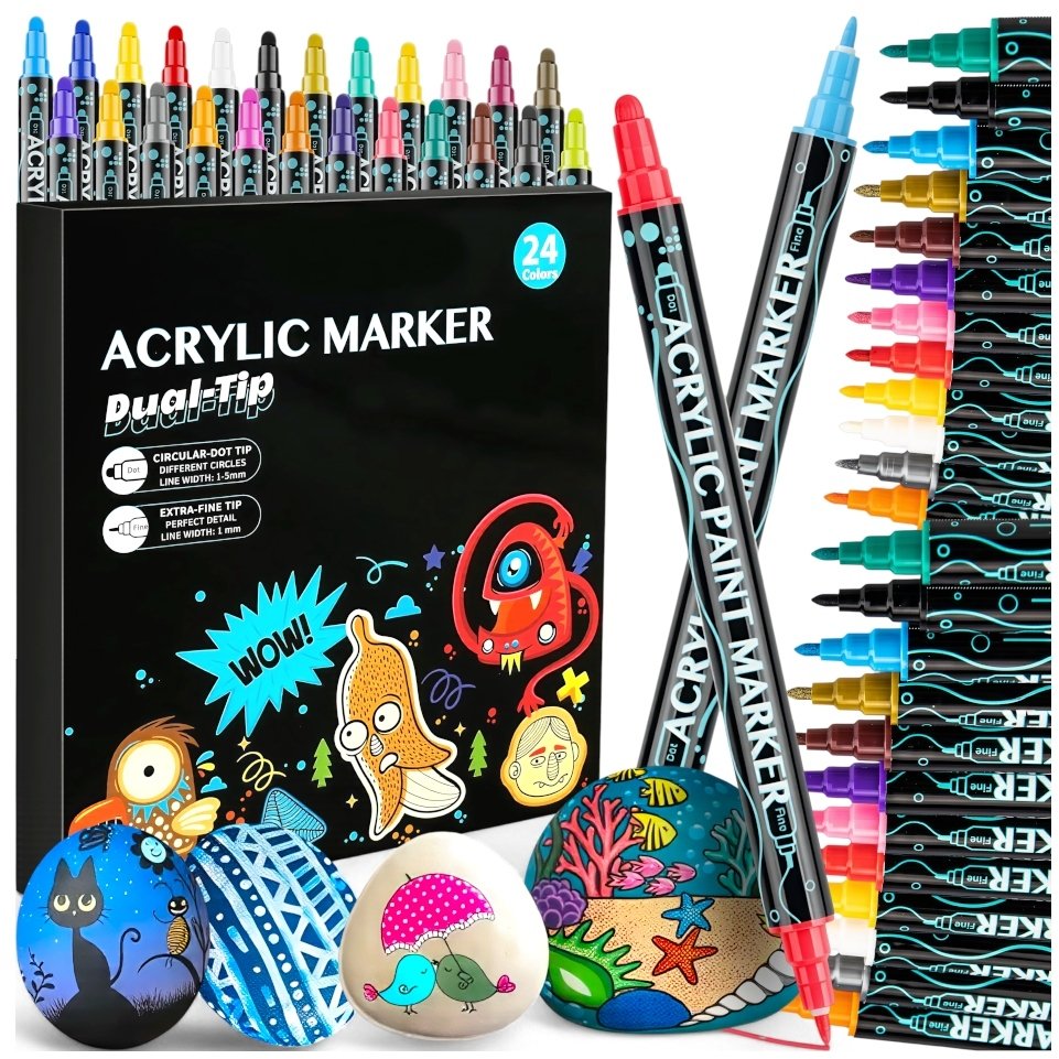 Hitbaits MARKERY PISAKI AKRYLOWE mazaki 24 SZT kanza