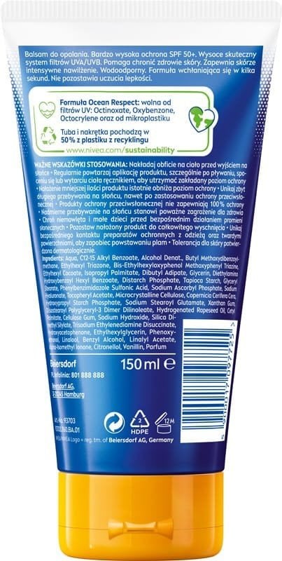 NIVEA_Sun Invisible Finish nawilżający balsam do opalania SPF50+ 150ml