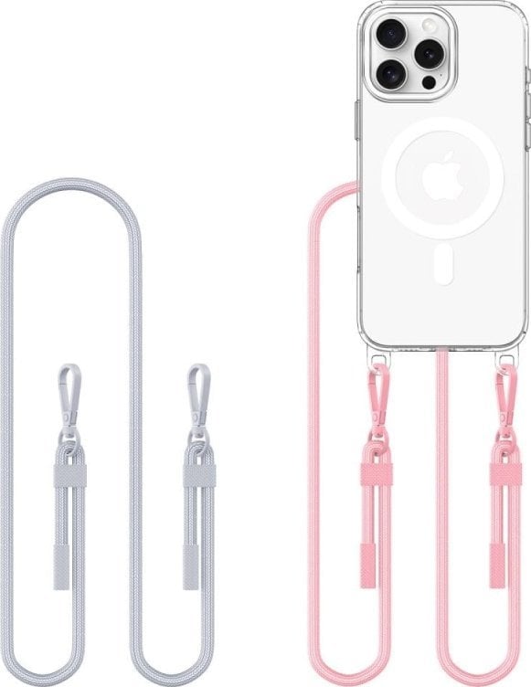 TECH-PROTECT FLEXAIR CHAIN MAGSAFE IPHONE 16 PRO MAX GREY & PINK
