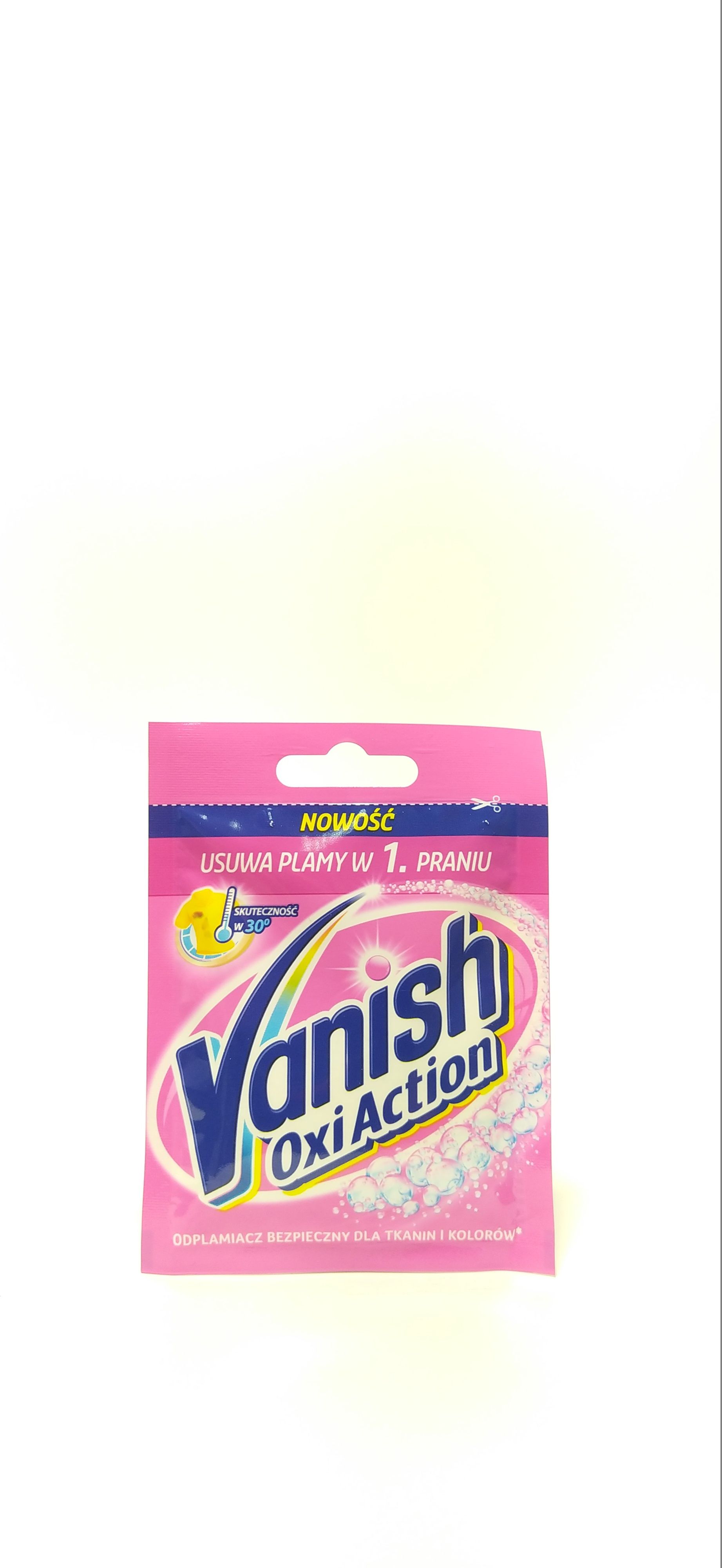 Vanish VANISH_Gold Oxi Action odplamiacz w proszku do tkanin kolorowych Pink 30g