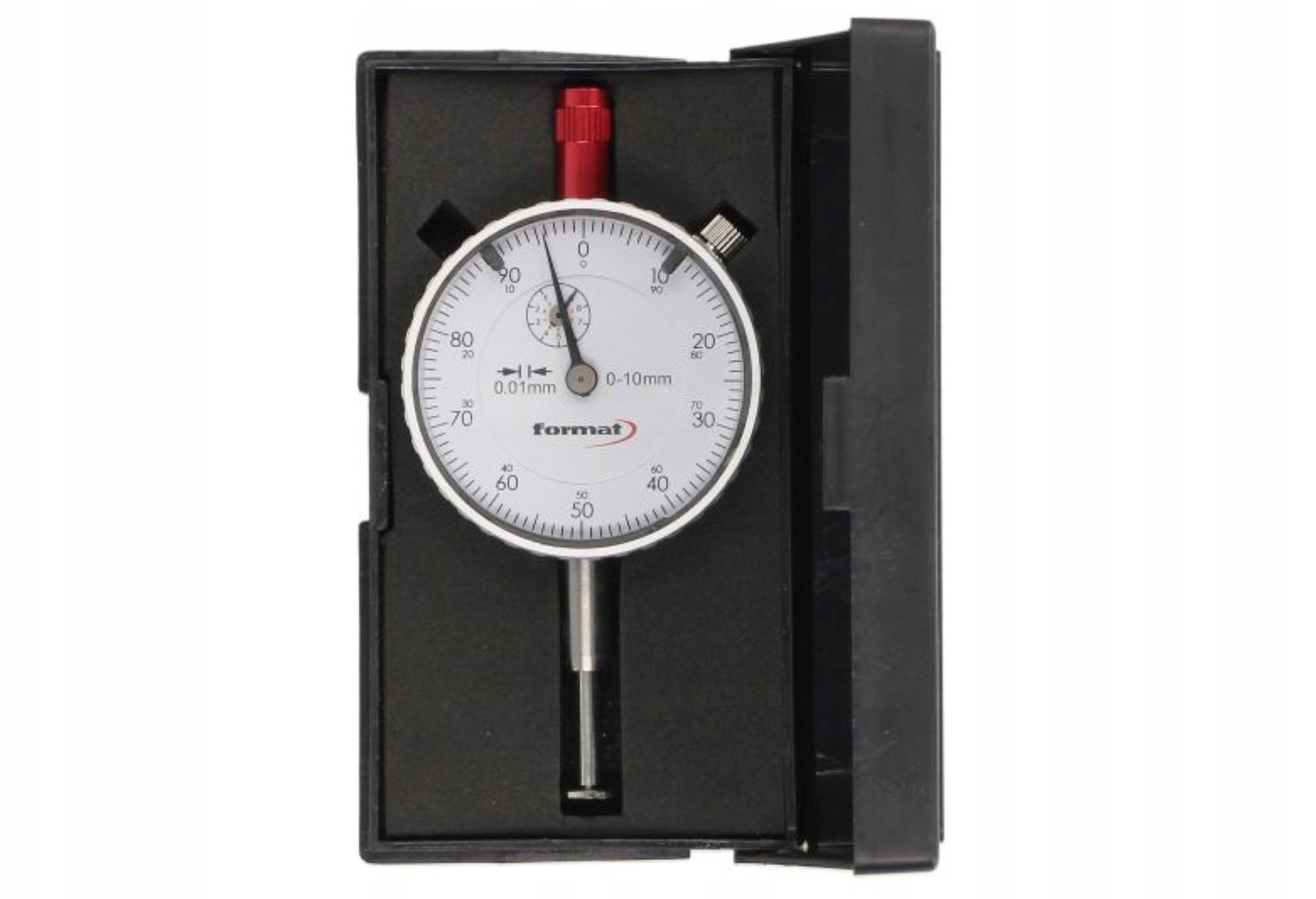 Czujnik, rodzaj: zegarowy, do pomiaru skrzywień piast koła, do pomiaru tarcz hamulcowych, zakres: 0-10mm