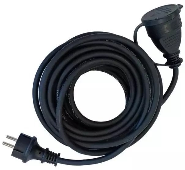 Düwi Przedłużacz warsztatowy wodoodporny gumowy 1x2P+Z H05RR 3Gx1,5 10m IP44 / 10396