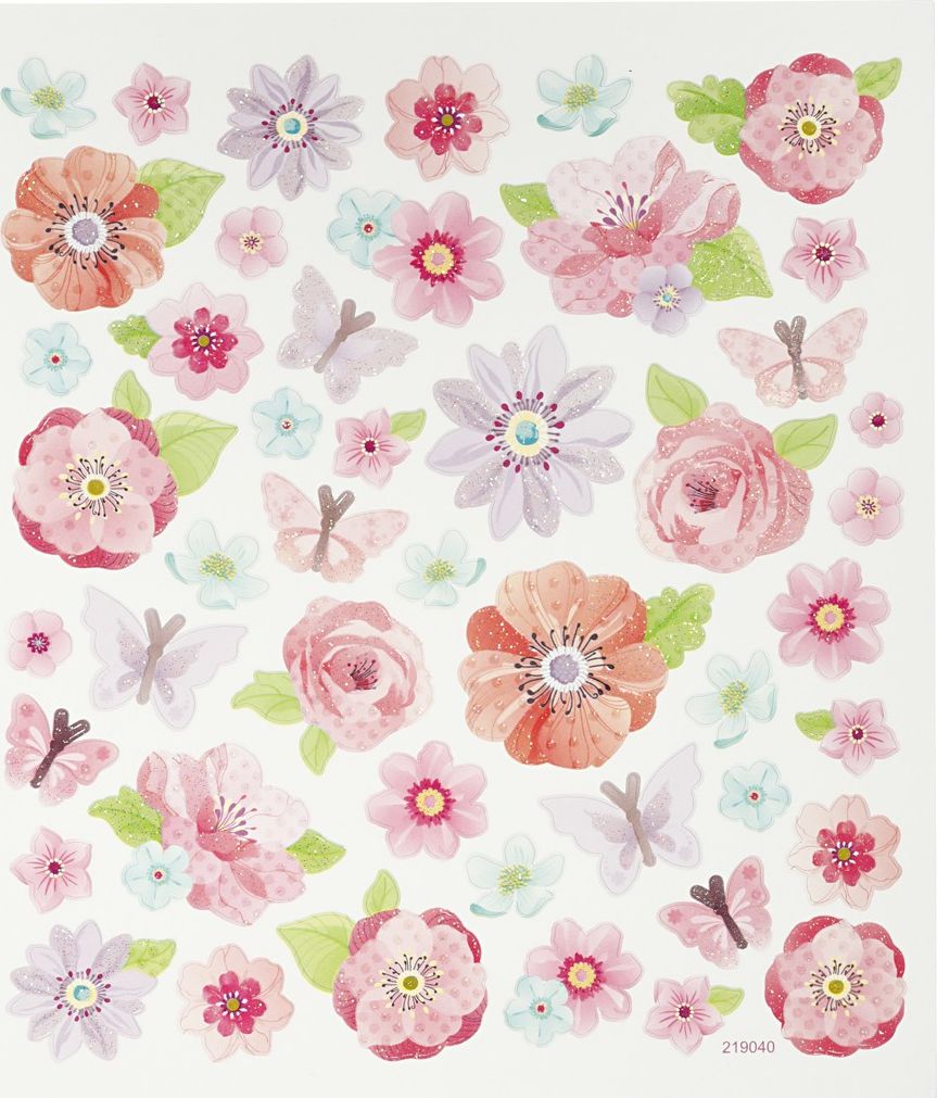 Creativ Company Naklejki Kwiaty i Motylki