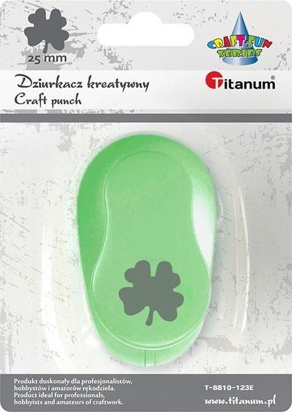 Titanum Dziurkacz z motywem Koniczynka czterolistna 25mm