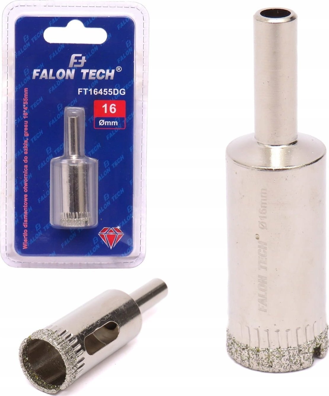 Falon-Tech OTWORNICA DIAMENTOWA DO SZKŁA PŁYTEK GRESU 16 mm