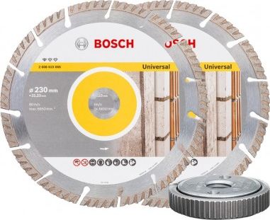 Bosch tarcza diamnetowa 2 sztuki 230mm + nakrętka SDS 230mm uniwersalna (06159975H5)