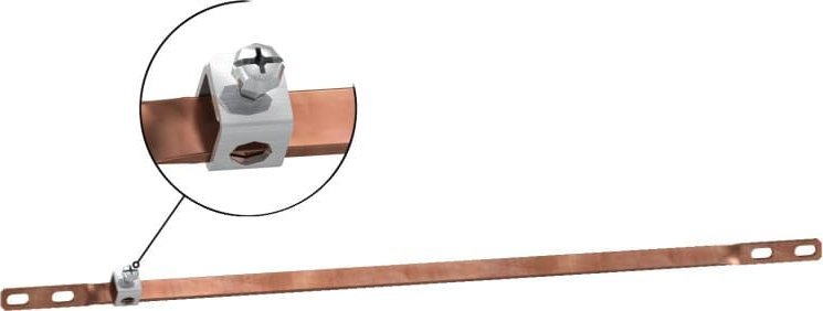 Schneider Electric Prisma Plus G Szyna uziemiająca 12x3x450mm bez zacisków LVS04201