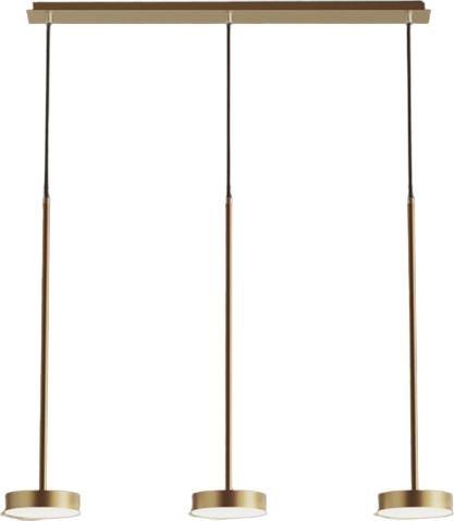 Lampa wisząca Copel LAMPA wisząca CGSPOTLED3L COPEL okrągła OPRAWA zwis LED 36W 3000K dyski na listwie antyczny mosiądz