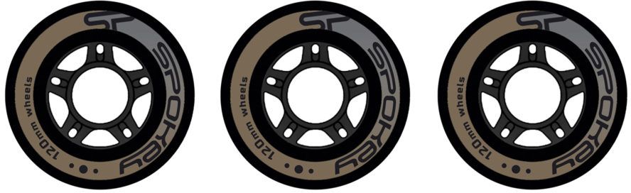 Spokey Spokey PU 120 MM - Kółka do łyżworolek; r.120 mm - 922893