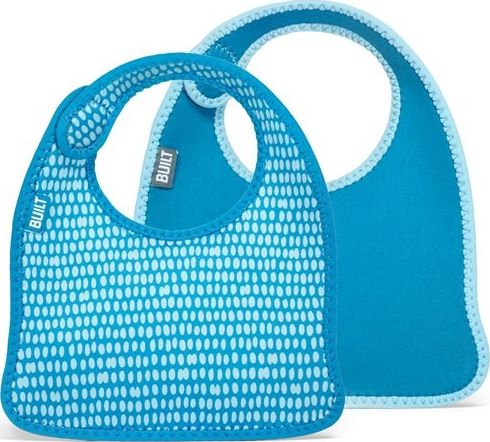 Built Śliniak Mess Mate Dribble Dots Blue 2 szt.