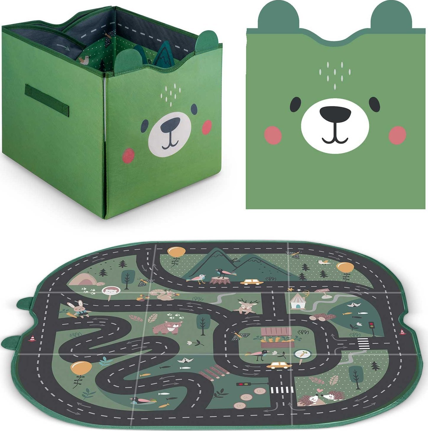 Triton Pojemnik na zabawki i mata NK-408 Nukido - zielony