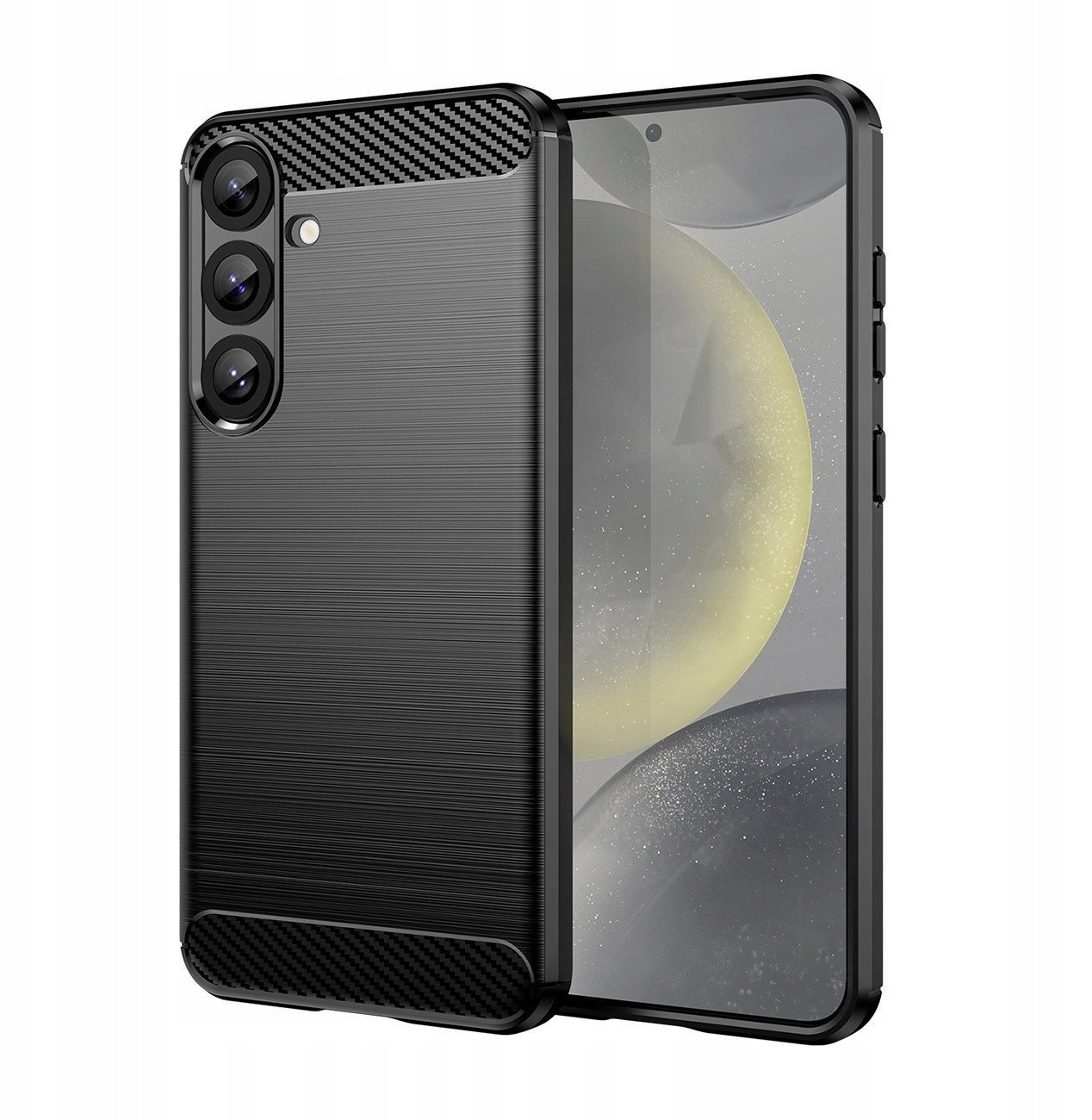Etui silikonowe Carbon Case do Samsung Galaxy S25+ - czarne