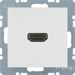 Hager Gniazdo HDMI z przyłączem 90° białe - 3315438989