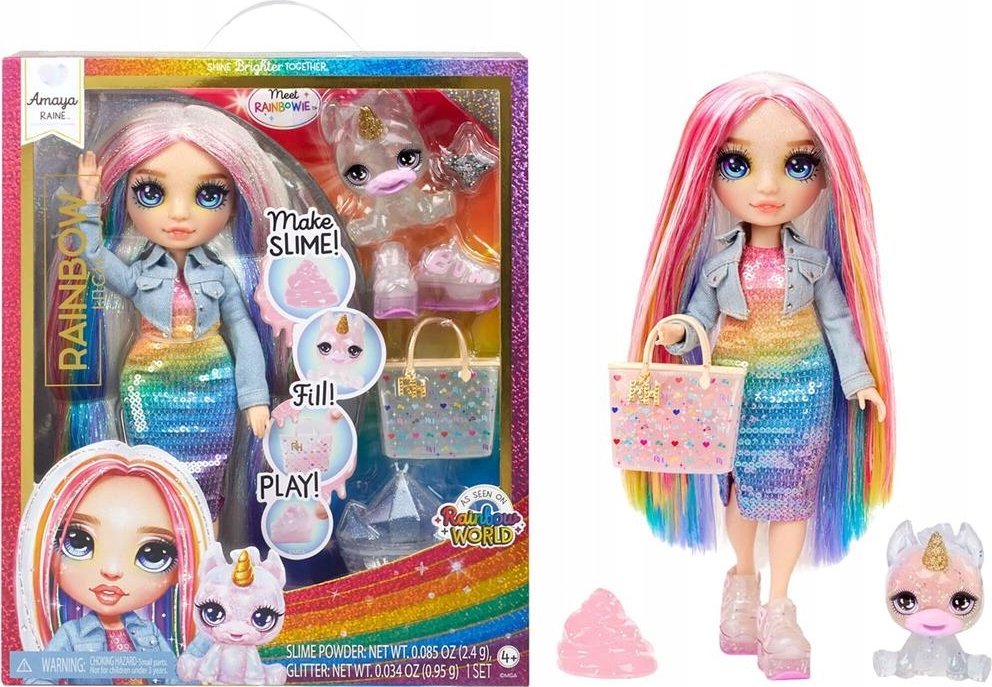 MGA RAINBOW HIGH CLASSIC RAINBOW FASHION AMAYA RAINE SLIME RAINBOW WORLD LALKA