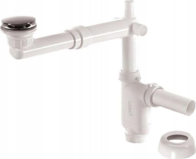 Syfon AKCES 19090 SYFON UMYWALKOWY LOCO - TELESKOPOWY RAMIĘ REGUL. (180-280MM), OSZCZ. PRZESTRZ. NAKŁADKA NIERDZEWNA ODEJŚCIE PROSTE FI 32 // SUT.A.32