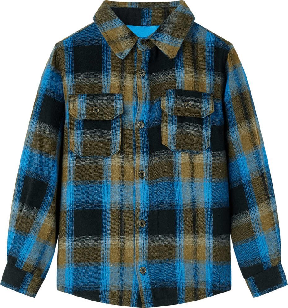 vidaXL Koszula dziecięca z wywijanym kołnierzem, 104