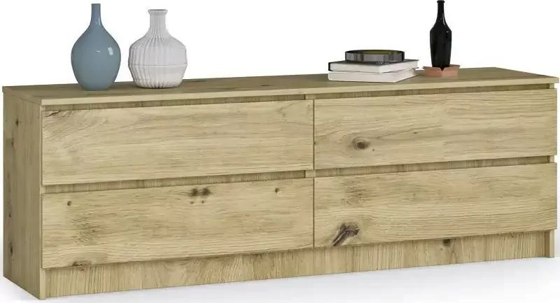 Elior Minimalistyczna komoda do salonu dąb artisan - Zoki