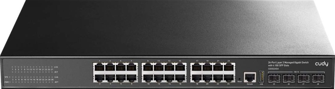 Switch Cudy CUDY GS5024S4 24-Port Layer 3 Managed Gigabit Switch with 4 10G SFP Slots