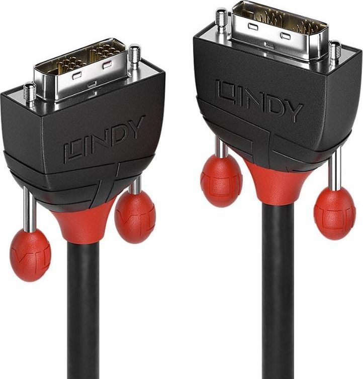 Kabel Lindy DVI-D - DVI-D 1m czarny (36255)