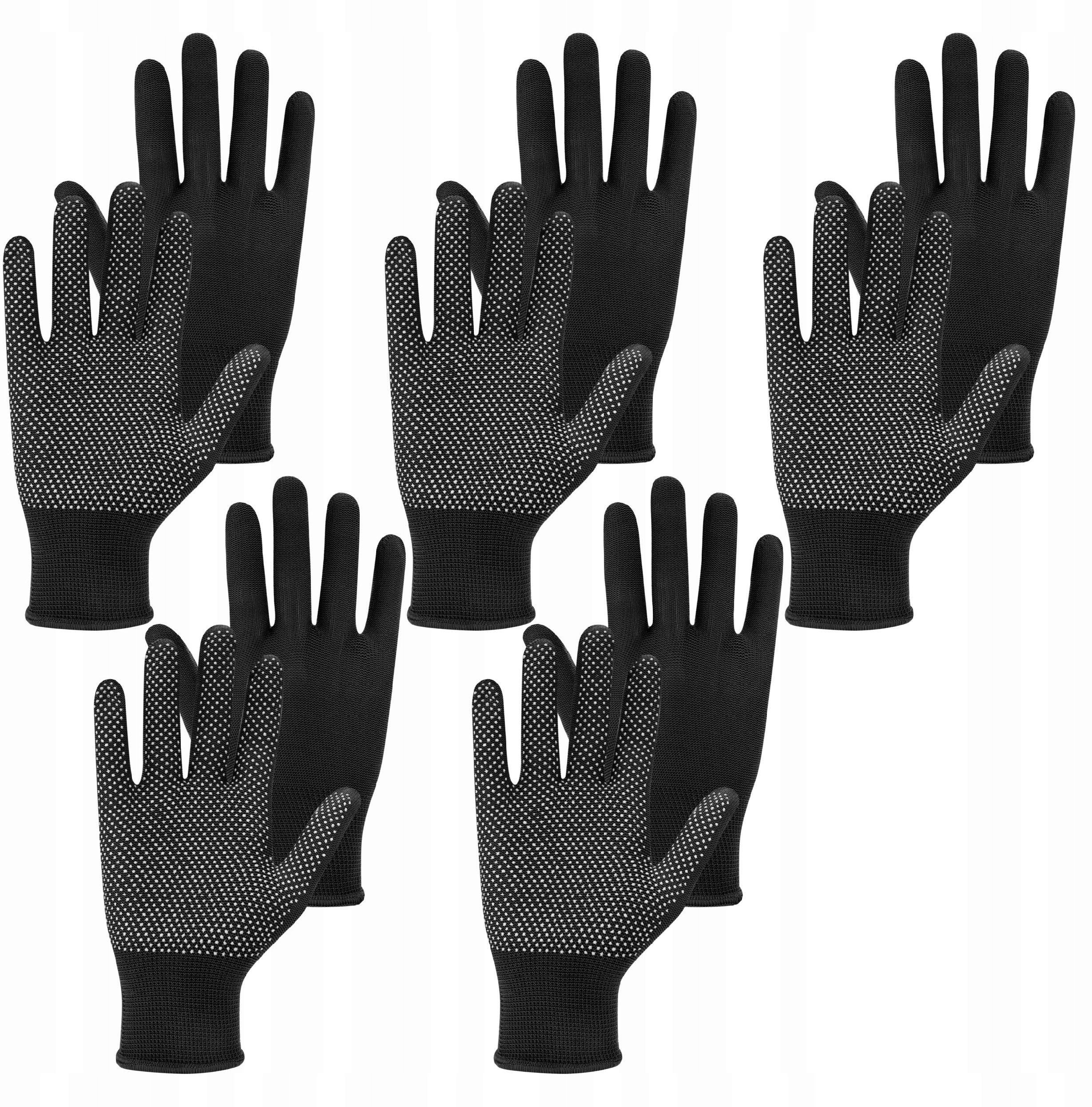 RĘKAWICE RĘKAWICZKI ROBOCZE OGRODOWE 5 PAR ANTYPOŚLIZGOWE WARSZTATU OGRODU