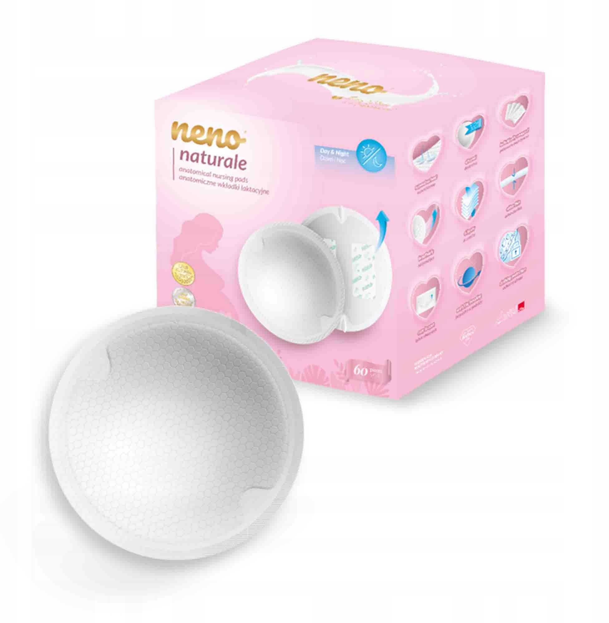 Wkładki laktacyjne anatomiczne Naturale 60szt