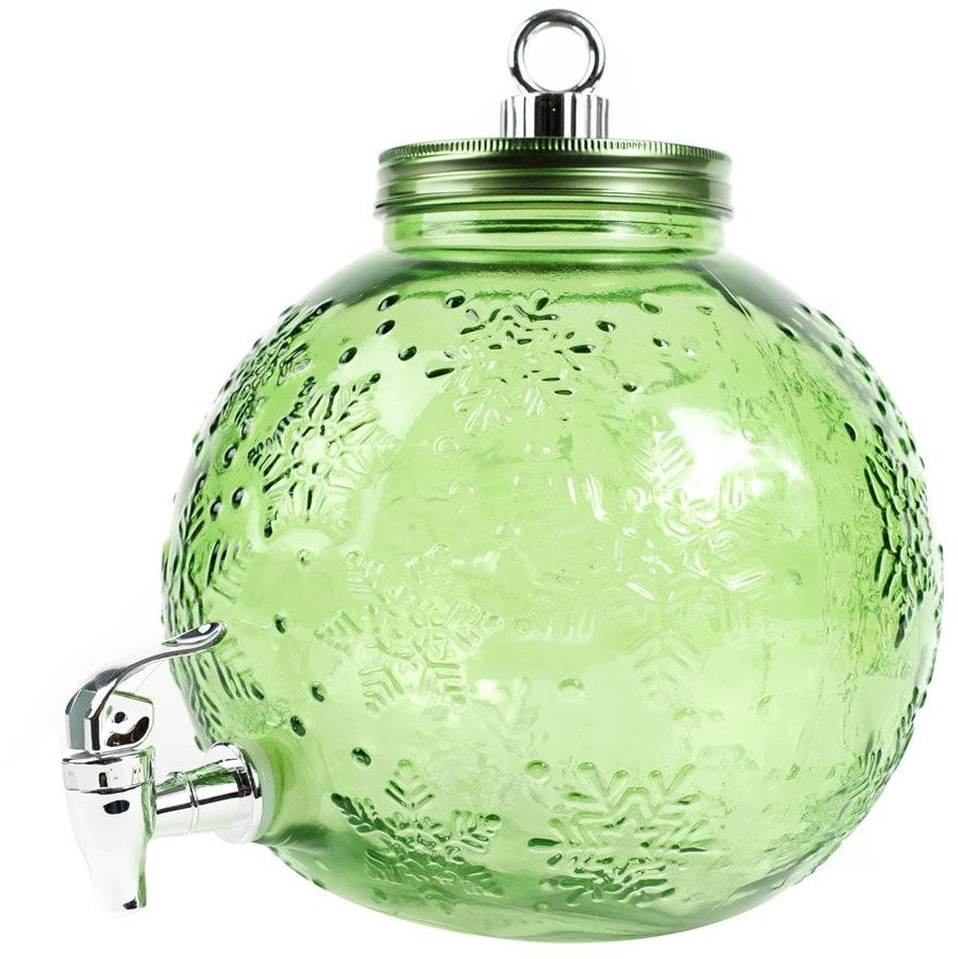 Dekoracja świąteczna Maku Świąteczny pojemnik na napoje z kranikiem Winteria Christmas ball, 5.7 L, zielony