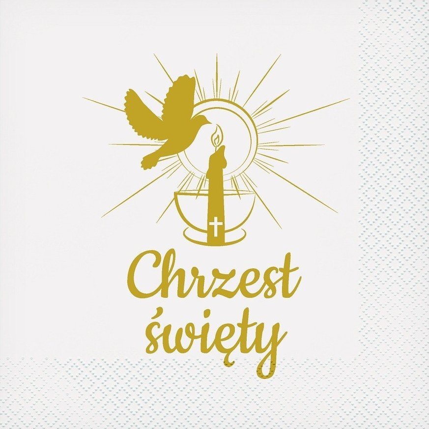 GoDan Serwetki Chrzest Święty świeca 33x33cm 20szt