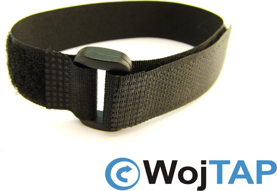 Organizer Wojtap Opaska rzepowa do kabli z klamrą 20x200 mm - czarna