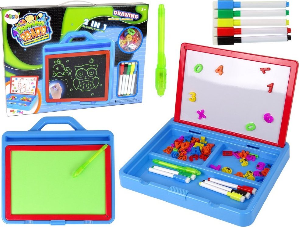 LeanToys Tablica Do Rysowania Glowing Paint 2w1 Magnetyczna