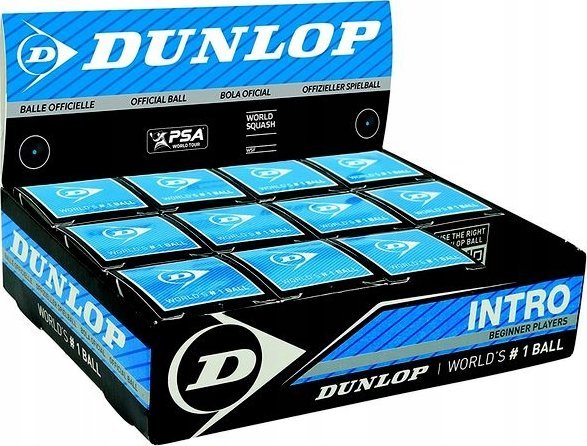 Dunlop Skvošo kamuoliukas Intro 12-box, 1mėlyn.taš