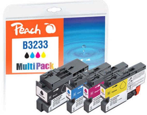 Tusz Peach Kartridż z tuszem 4 szt. Czarny, Cyjan, Purpurowy, Żółty