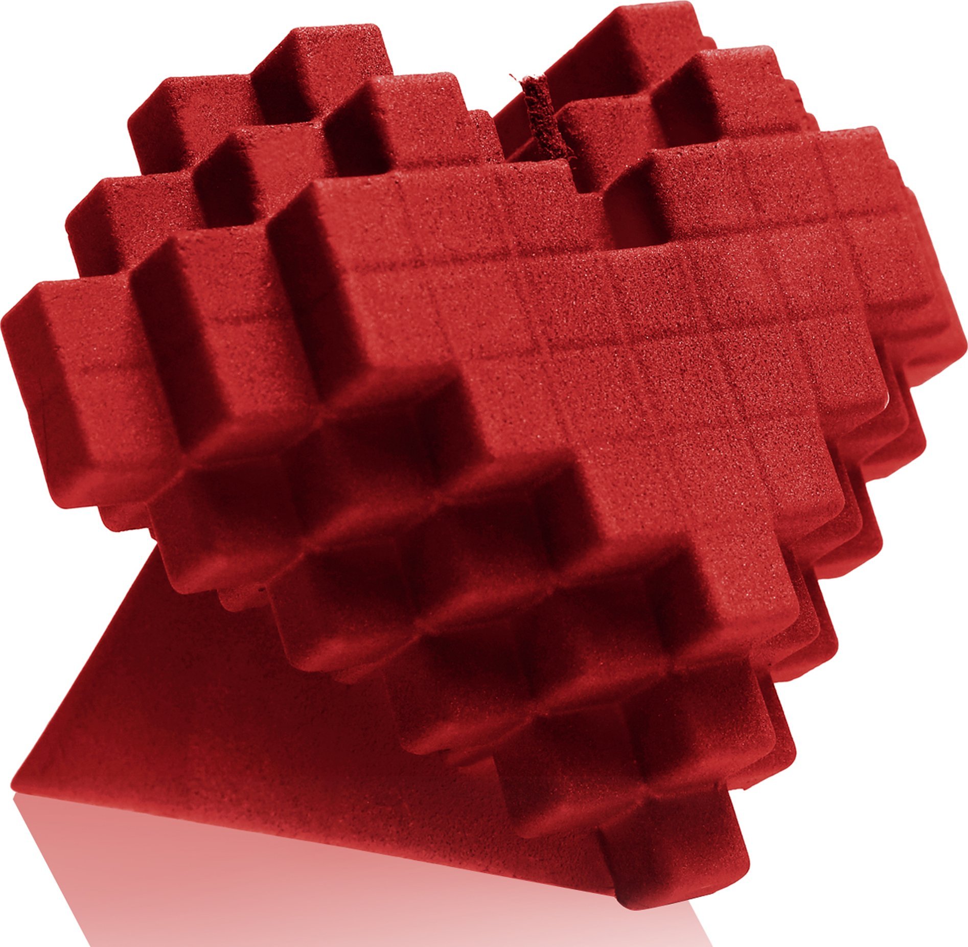 Candellana Świeca dekoracyjna Heart Pixel Świeczka Serce Parafina 32h