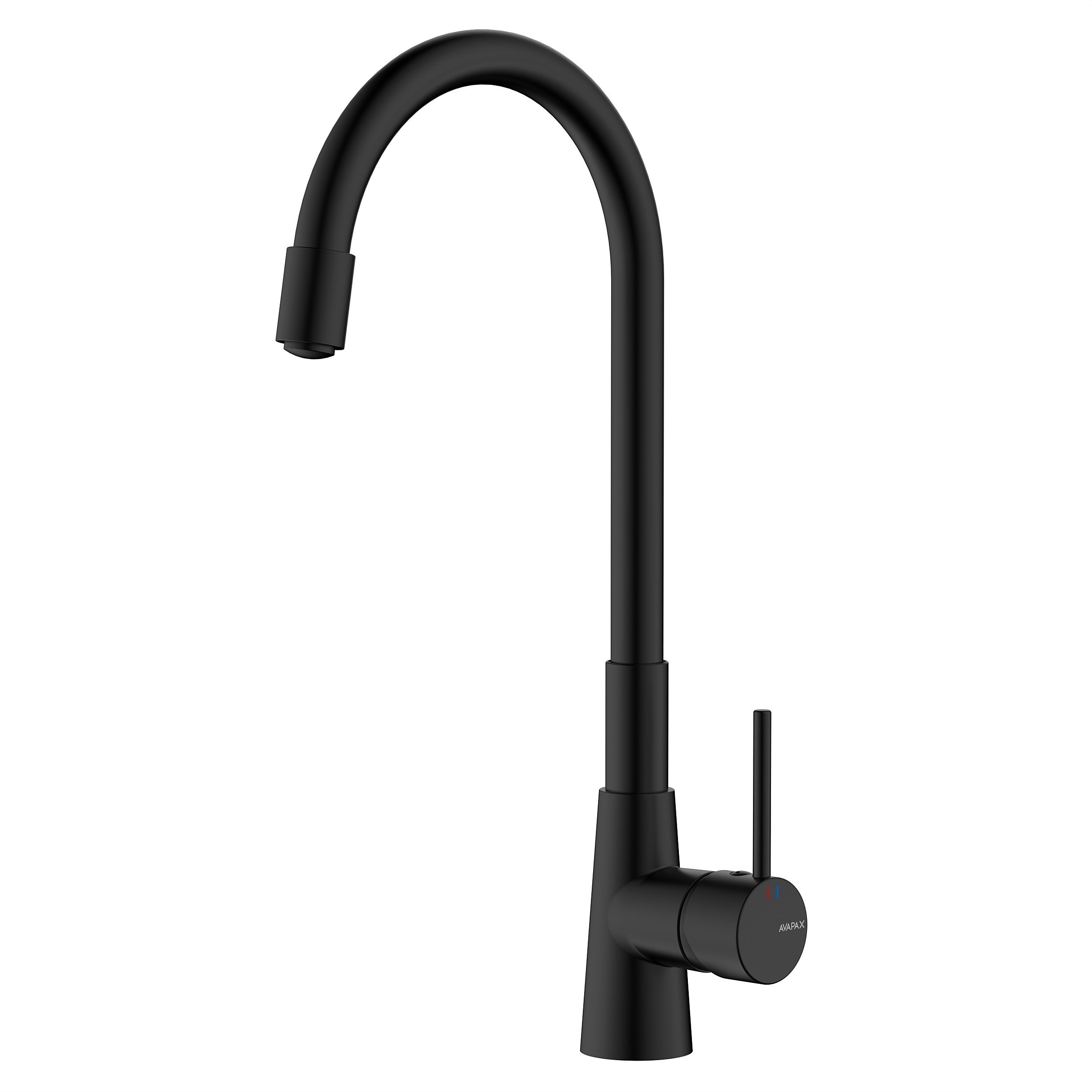 Bateria kuchenna stojąca z elastyczną wylewką, Kolor: czarny