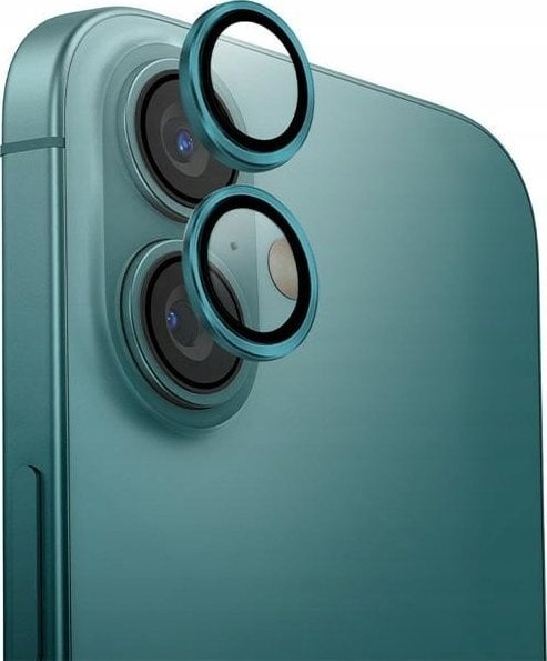 Uniq UNIQ Optix Aluminium Camera Lens Protector iPhone 16 6.1" / 16 Plus 6.7" emerald szkło na obiektyw aparatu z aplikatorem