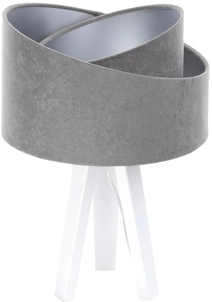 Lampa stołowa GEMSTONE szara/srebrna/biała BPS KONCEPT