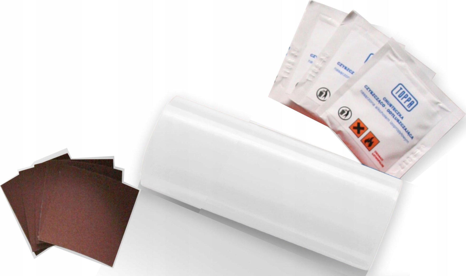 Plandeka Pako Zestaw Naprawczy Do Łatania Plandek 220x10cm BIAŁY