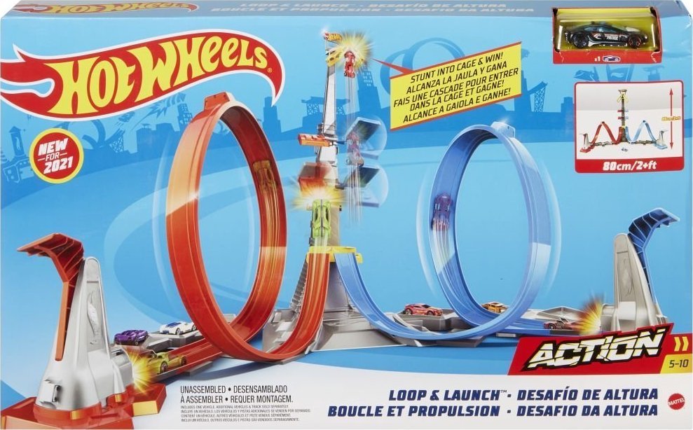Tor samochodowy Hot Wheels GRW39 Wieża Starcie na Wysokości