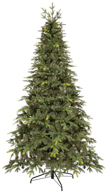 Choinka sztuczna 240 cm świerk naturalny jak żywy, ze stojakiem nowoczesny gęsty UNIWERSALNY