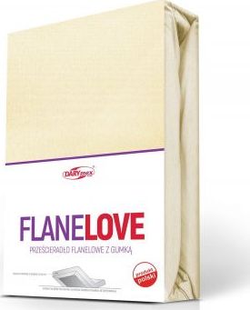 Darymex Prześcieradło flanela z gumką 160x200 kolor ecru