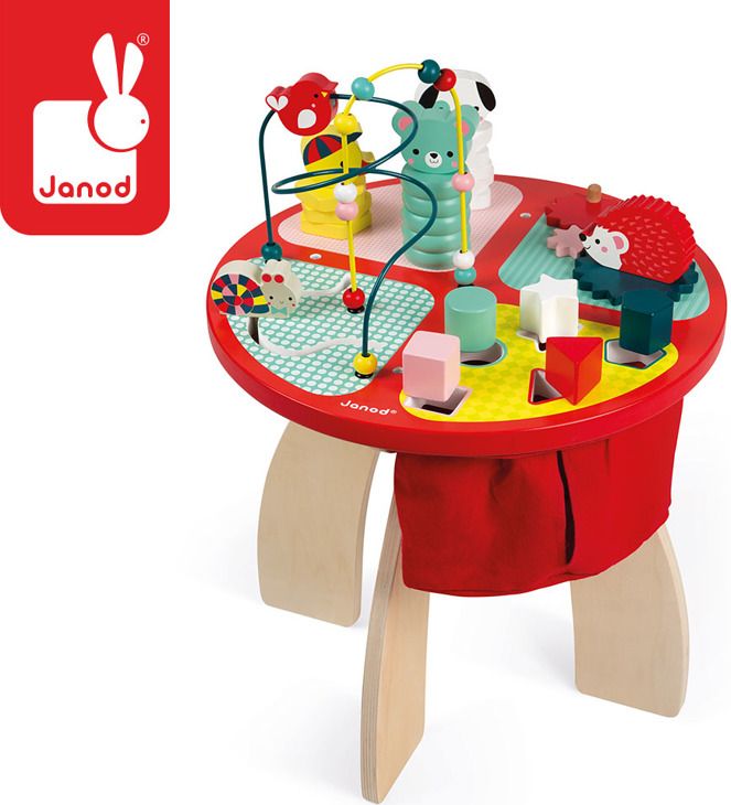 Janod Stolik edukacyjny duży drewniany Baby Forest (J08018)