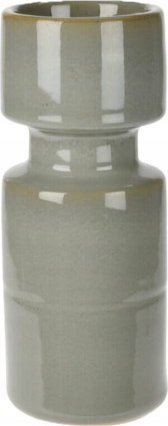 Koopman Świecznik szklany szary 8x21cm