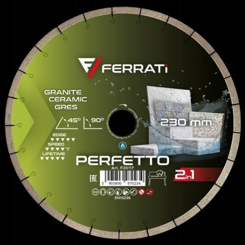 Tarcza diamentowa Ferrati F20117 230x25,4 mm