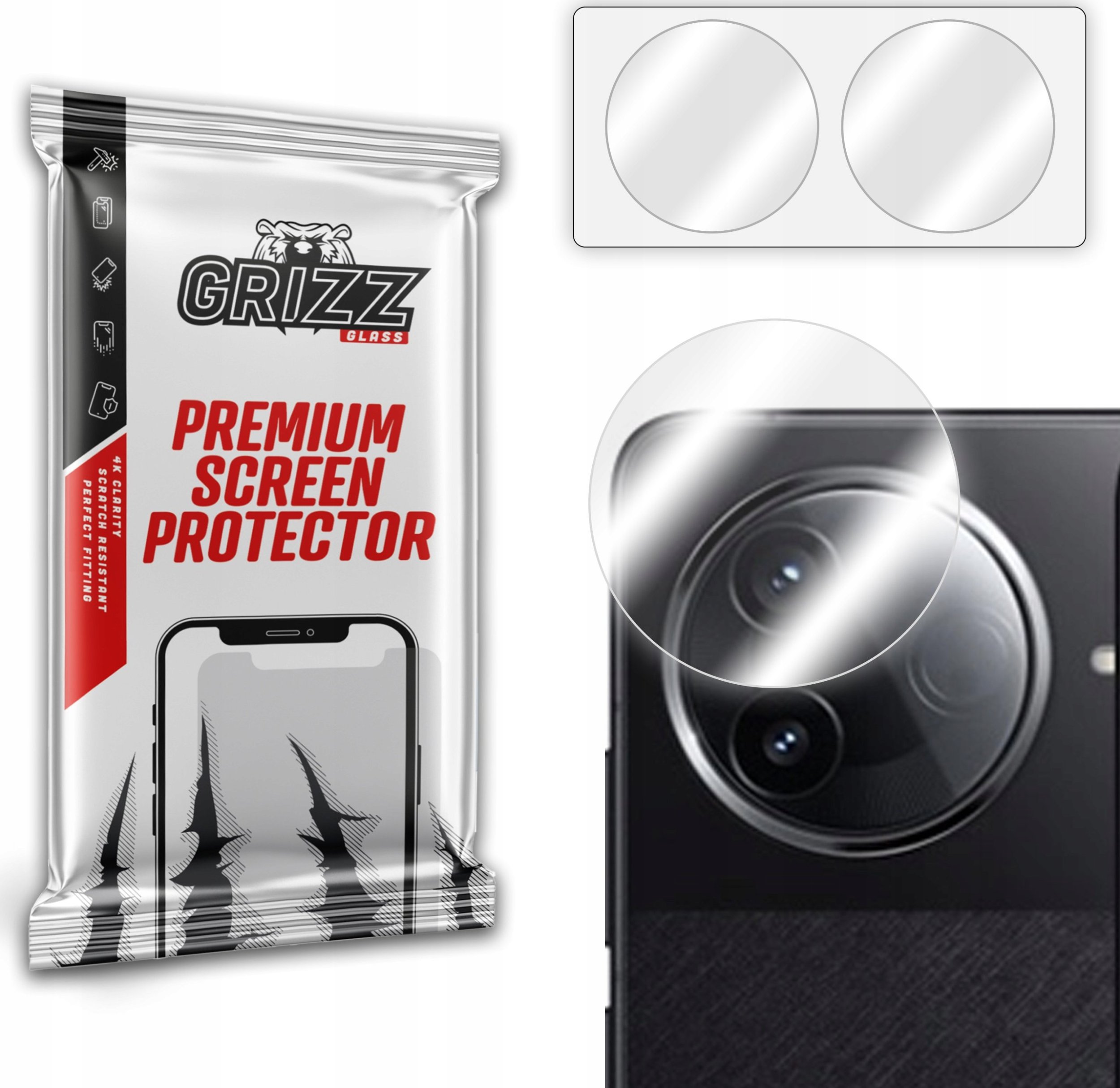 Szkło na aparat GrizzGlass HybridGlass Camera do Xiaomi Redmi K80 Pro