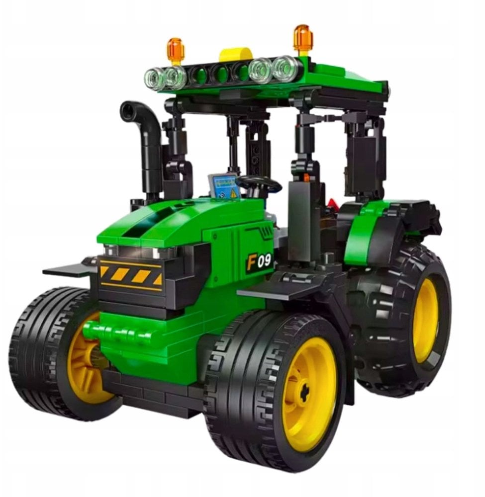 Klocki Konstrukcyjne Traktor Farmerski Rolniczy Zielony 304 el.