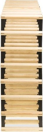 Wamar-Sosenka Regał na wino Stojak na 49 Butelek Szklanych/ PET RW-8/ 7x7 Surowy Naturalny Metal + Drewno RW-8-7x7-49