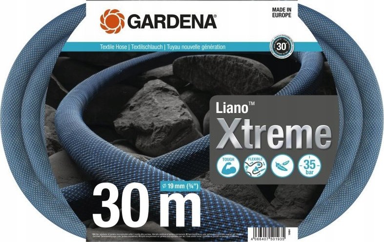 Gardena GARDENA Textile Hose Liano Xtreme 3/4", 30 meters (dark grey/orange, model 2023)