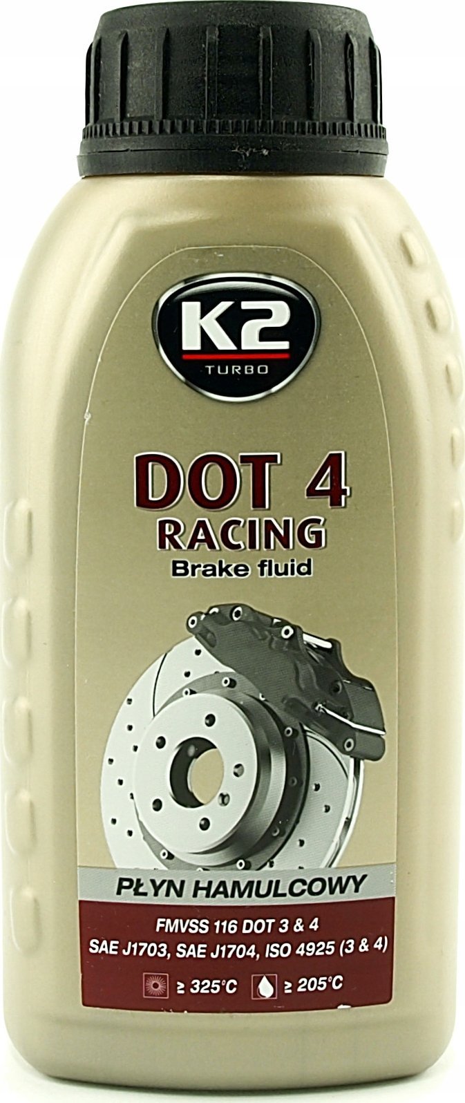 K2 K2 PŁYN HAMULCOWY DOT4 Z CERTYFIKATEM. DOT 4 RACING 250ML