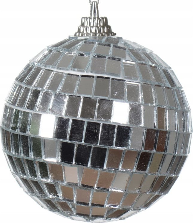 Kaemingk Bombka choinkowa disco kula srebrna 10cm piankowa