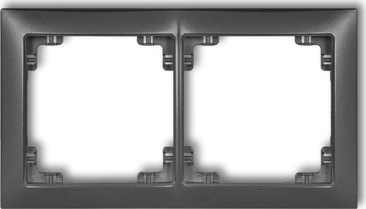 Karlik Ramka uniwersalna podwójna z tworzywa Deco Soft grafitowy (11DRSO-2)