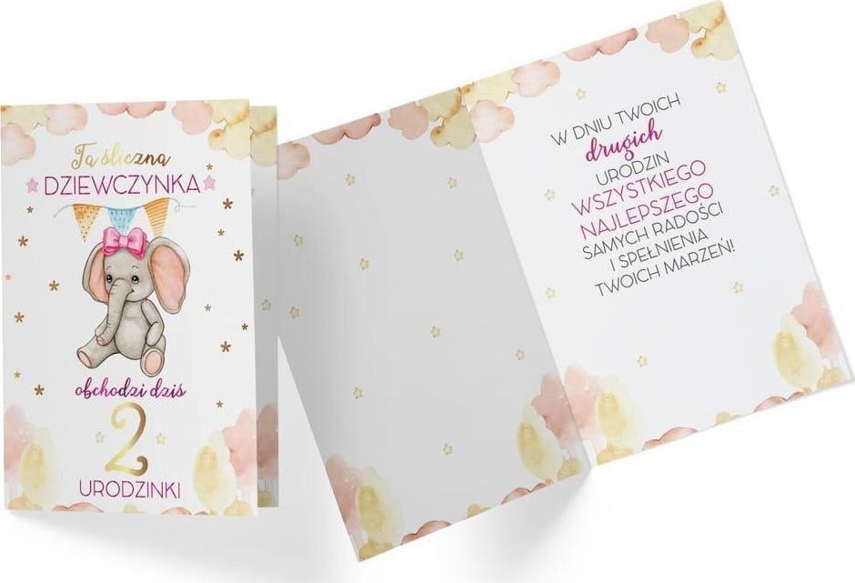 KUKARTKA Karnet PR-319 Urodziny 2 dziewczynka